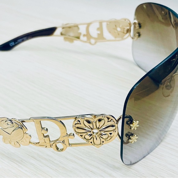 DIOR SPUNS RIMLESS SUNGLASSES - GRADIENT BLACK - AUTHENTIC MADE IN ITALY - Picture 4 of 6